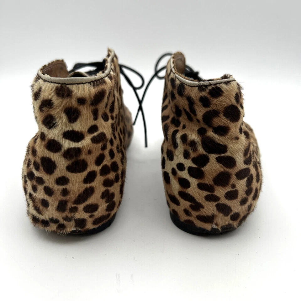 Botines Isabel Marant Etoile con cordones de pelo de pony estampado de leopardo talla 36 para mujer Foto 4 de 4