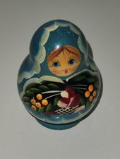 Set of 5 Vintage Hand Painted Matryoshka Wooden Nesting Dolls Russia 1109/80
