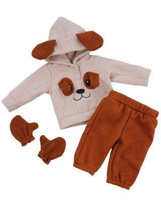 BABESIDE Reborn Baby Doll Clothes for 17-22 Inch Dolls, 3 Pcs Puppy Outfit Se...