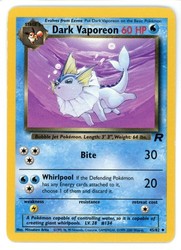 Dark Vaporeon 45/82 Team Rocket Unlimited Uncommon
