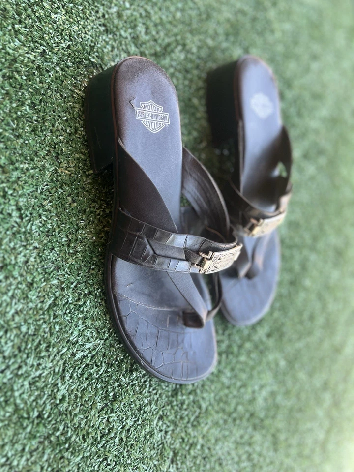 Zapatos de salón Harley Davidson 100 % cuero genuino talla 7 para mujer Foto 2 de 4