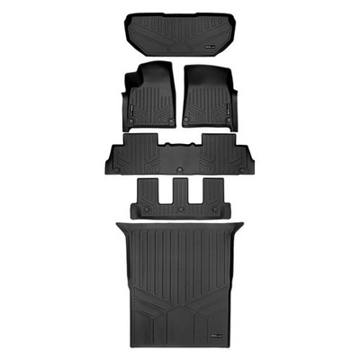 SMARTLINER Front/Rear Floor Liners w/Cargo Liner Black for Rivian R1S