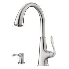 Pfister Pasadena Kitchen Faucet with Pull Down Sprayer Finish, F5297PDS