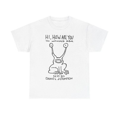Camiseta Blanca Daniel Johnston    Hi, How Are You  | 100% Algodón | S, M, L