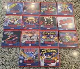 Complete Set of All 14 North American Virtual Boy Games - Tested & Authentic