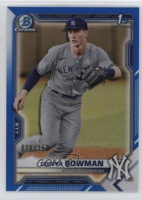 2021 Bowman Draft Chrome Blue Refractor 26/150 Cooper Bowman #BDC-87 6q5