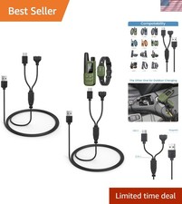 2-Pack 3ft USB Type-C Charging Cables for Dog Shock Collars - Magnetic Design