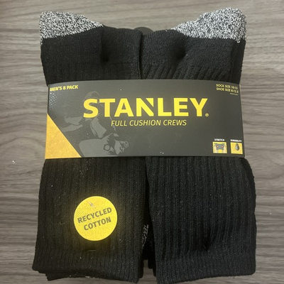 #ad #ad New WITH TAGS Stanley Mens 8 Pack Full Cushion Crew Socks. FITS SHOE SIZE 8 12.5 $19.99