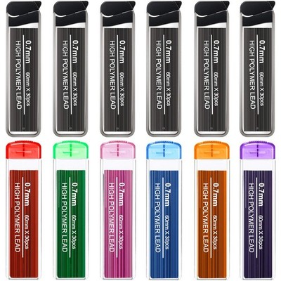 360 Pcs Color Lead Refills 0.7 mm HB Black Mechanical Pencil Refills, 7 Assor...