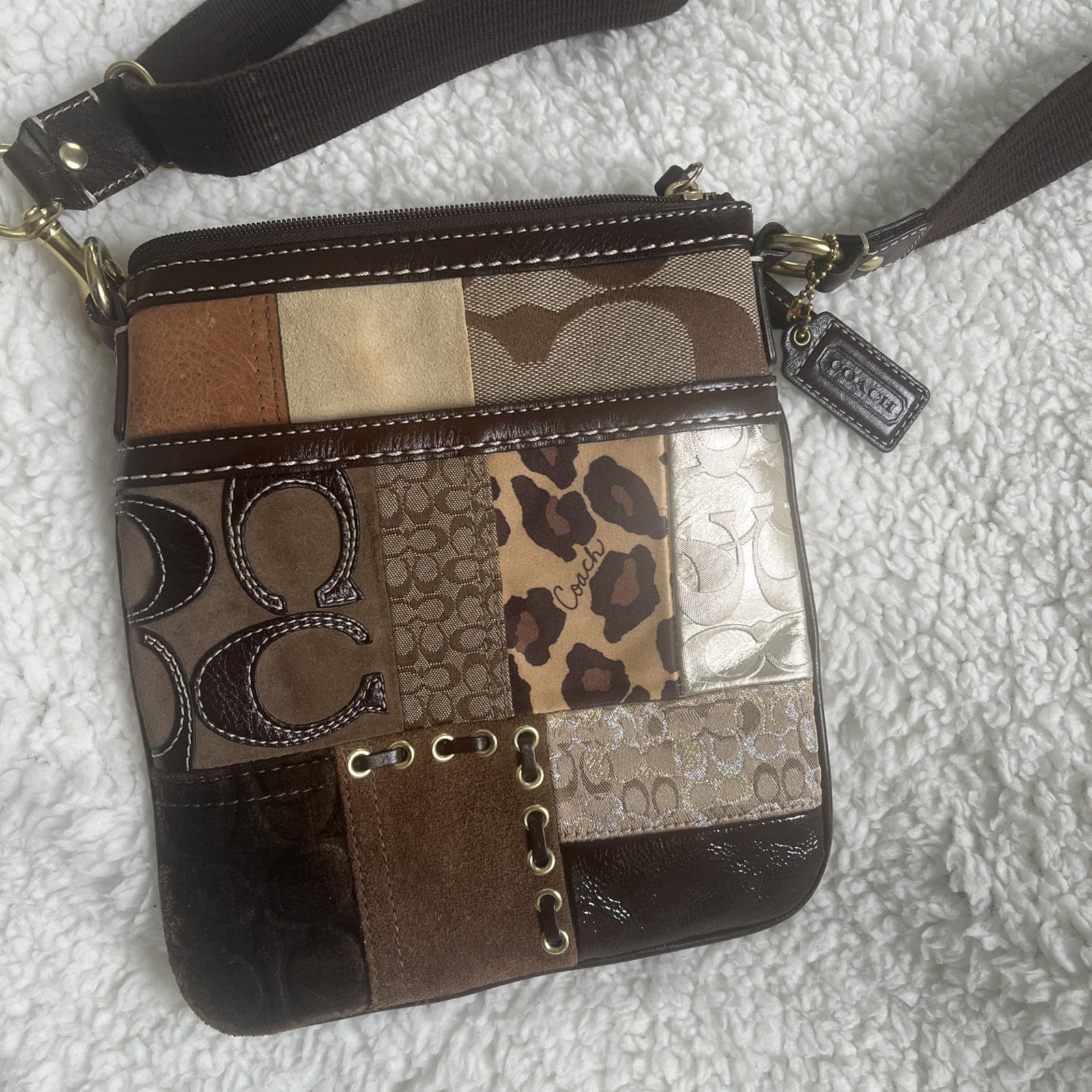 Coach Patchwork Crossbody Swing Pack Shoulder Bag… - image 2