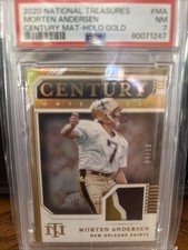 2020 Panini National Treasures -Century Materials Morten Andersen Holo Gold /10 