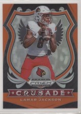 2020 Panini Prizm Draft Picks Crusade Orange Prizm Lamar Jackson #70 01nl