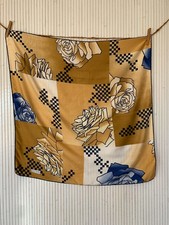 Vintage Aker Sport Senf quadratischer Schal Geschenk Damen FO812