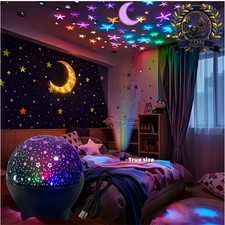 RGB Galaxy Projector Night Light LED Starry Sky Lamp USB 5V Room Decor for Kids