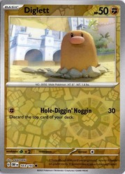 Diglett 103/197 Reverse Holo Obsidian Flames