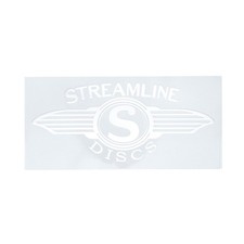 Streamline Disc Golf Viny Decal 6.5" x 3" White