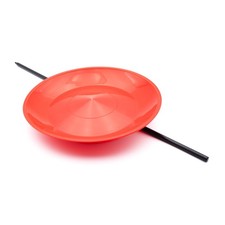 1x Jonglierteller Ø aus Kunststoff 23cm mit Stab, rot EDUPLAY 170-011