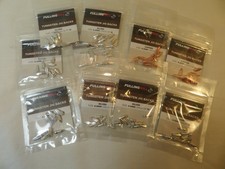 10 Packs Of 10 Each Tungsten, Silver And Copper Jig Back Weights, New 7275