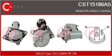 Starter motor Clockwise rotation CST15186AS CASCO for RENAULT NISSAN OPEL