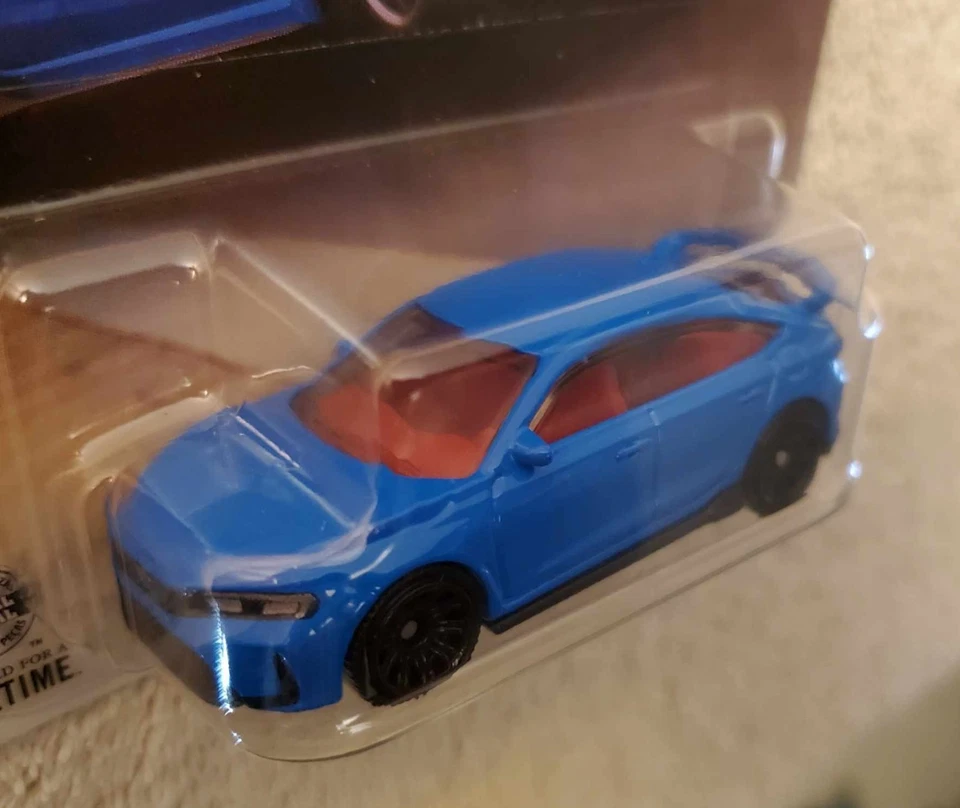 Matchbox 2024 Honda Civic Type R, azul, deportivo, alto rendimiento #11/125 Foto 3 de 4