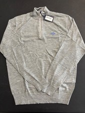 NWT MEN'S PETER MILLAR 1/4 ZIP SWEATER, SIZE: S, COLOR: GALE M8.13 