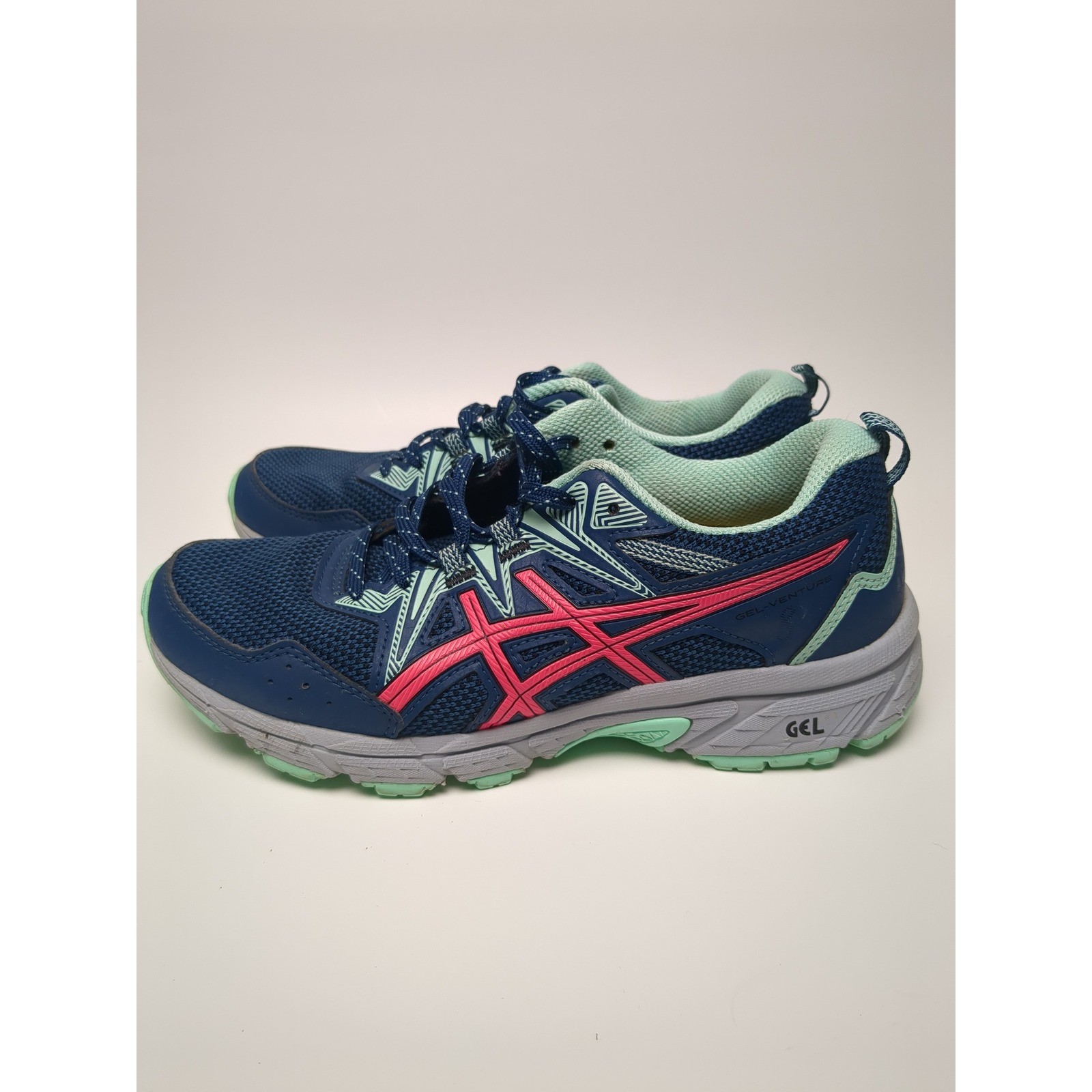 ASICS GEL-Venture 7 Women's Navy Blue Pink Trail Running Shoes Sneakers thumbnail 2