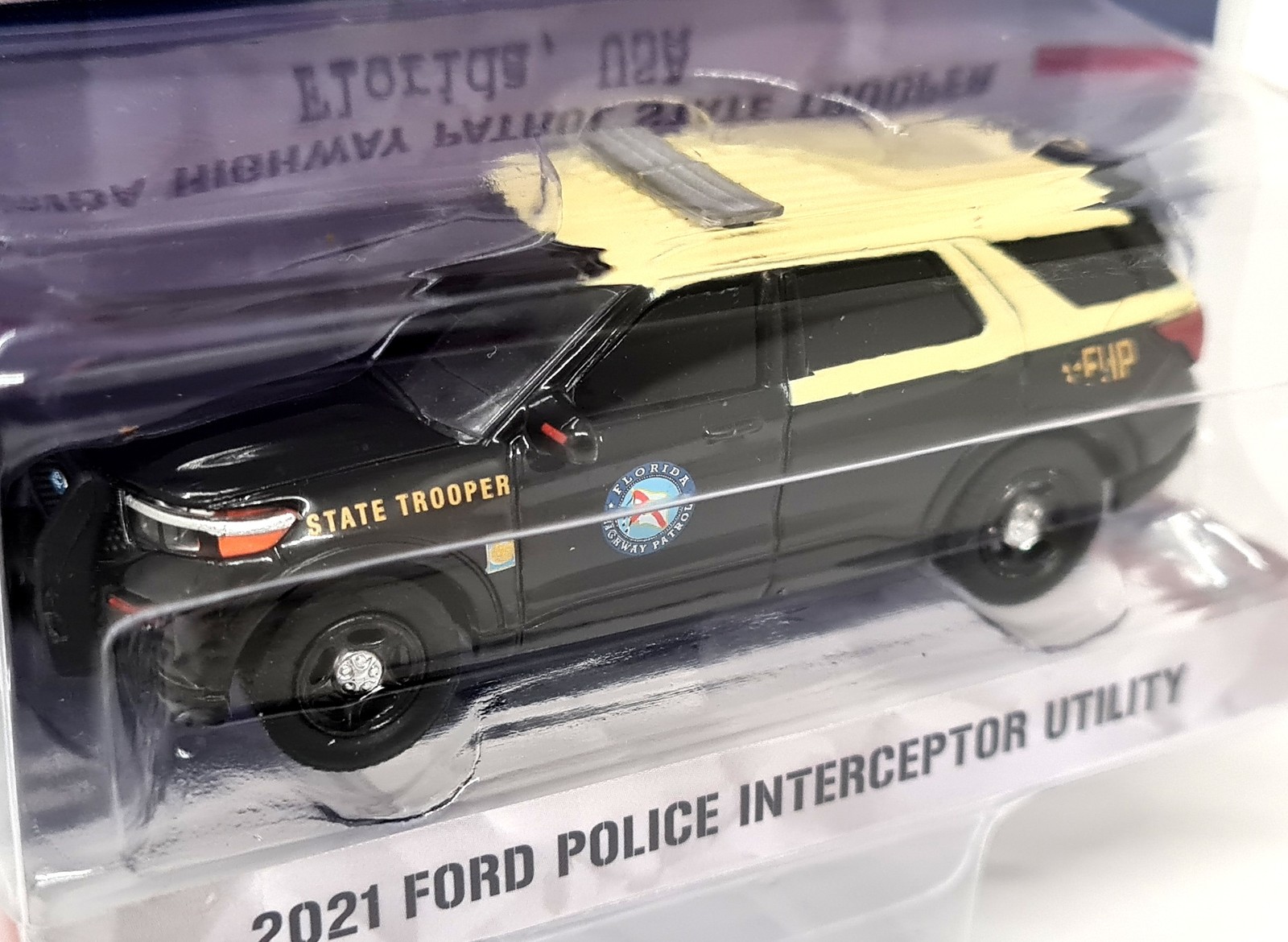 Greenlight 1/64 Ford Interceptor Utility 2021 Florida Highway Police Model Car