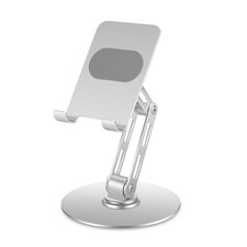 Foldable Cell Phone Stand Swivel Tablet Stand with Adjustable Height up to