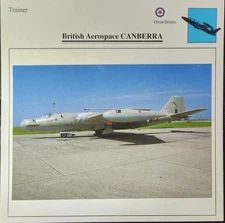 Canberra British Aerospace Picture Original Vtg Aircraft Detail Collector Card 