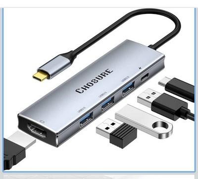 CHOSURE USB-C Hub, 5 In 1 Thunderbolt 3 