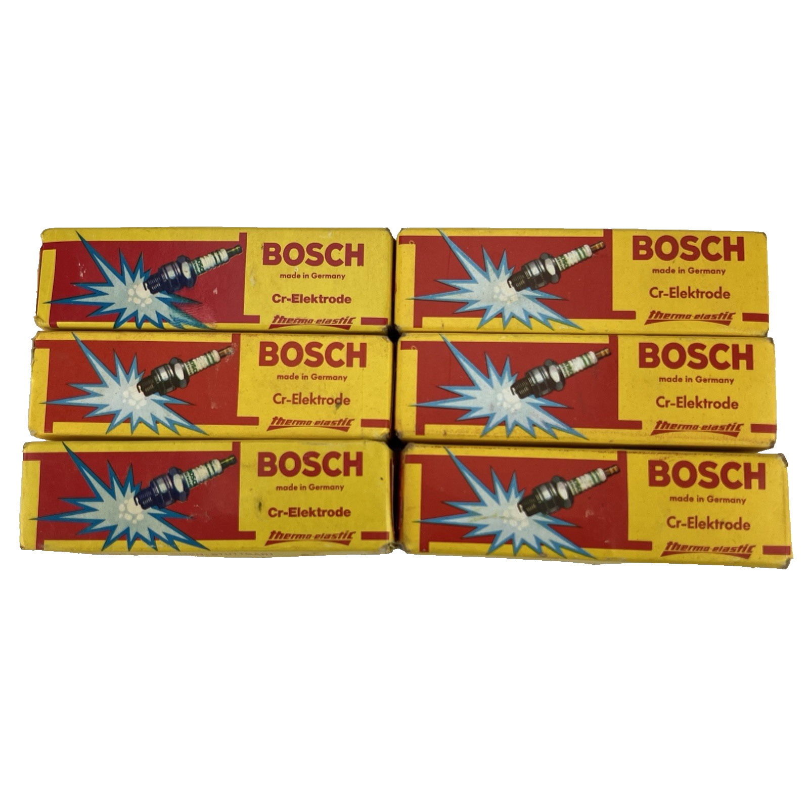 Lot of 6x Vintage Bosch Spark Plugs W145T1.1 For VW Beetle Bus Mercedes Pontoon