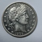 1902 Barber Half Dollar 50c US 90% Silver Coin (SKU420017)