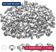 40PCS Rack Mount Screws Cage Nuts Washers M6x20mm Server Rack Cabinet