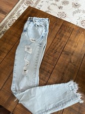 Women s DENIM Skinny Distressed Jeans Size 4 Light Blue