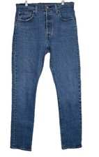 LEVI  s Premium 501 S Skinny Jeans Button Up size 29 Light Wash Blue EUC