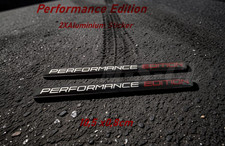 2x Performance Edition Aluminium Aufkleber Auto Sticker Schriftzug Tuning Logo