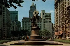 New York City NY Central Park South equestrian monument unused postcard