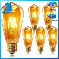 Edison Vintage GlüHbirne E27 Dimmbar 4W 220V Warmweiß 2200K 6 StüCk Retro LED