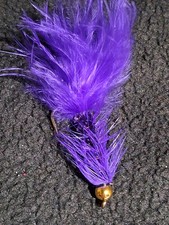 FLY FISHING FLIES BEAD HEAD WOOLLY BUGGER SIZE 8 PURPLE CUSTOM TIED FRONTIER
