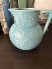 Jug pitcher vase, Vintage Mottled Blue Kensington Ware  Art Deco Retro  