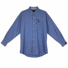 Taz Vintage Looney Tunes Shirt Men  s XL Blue Denim Embroidered 90s Warner Bros