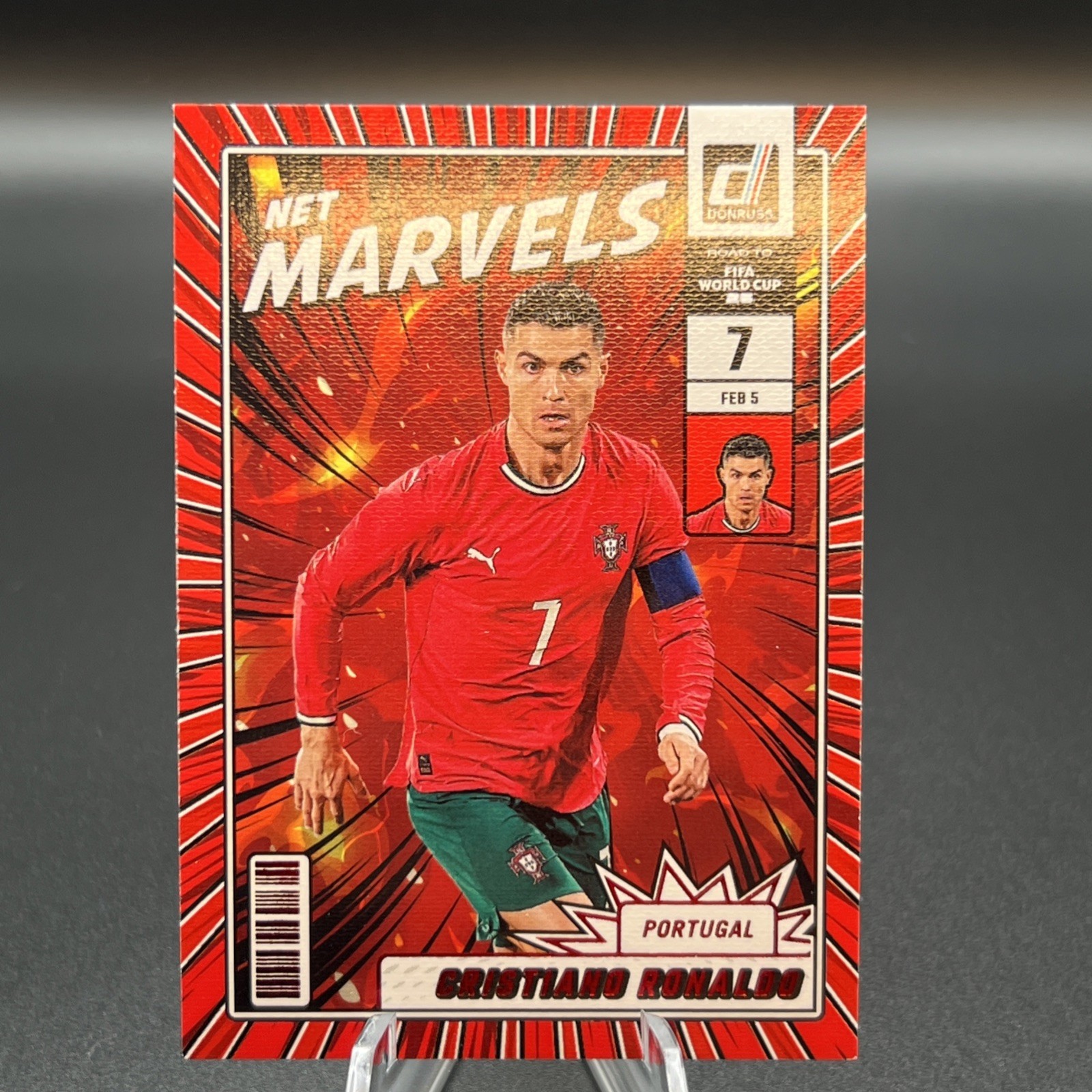 2025 Panini Donruss Road to FIFA WC 26' Cristiano Ronaldo #2 Net Marvels Red