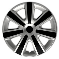 Radkappen Radzierblenden Radblenden VR 14-Zoll Silber/Schwarz Satz (4 Stück)