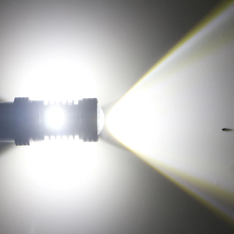 2Pcs White Amber Switchback 3157 3047 3057 3155 3157A 3157NA Turn LED Bulbs 12V - Image 2 of 4