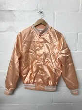 King Louie Pro Fit Satin Nylon  Small 36-38 Peach Jacket  Windbreaker Coat