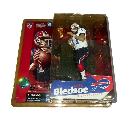 McFarlane's NFL Series 6 Drew Bledsoe White Jersey Variant Buffalo Bills MIP - Bild 1 von 7