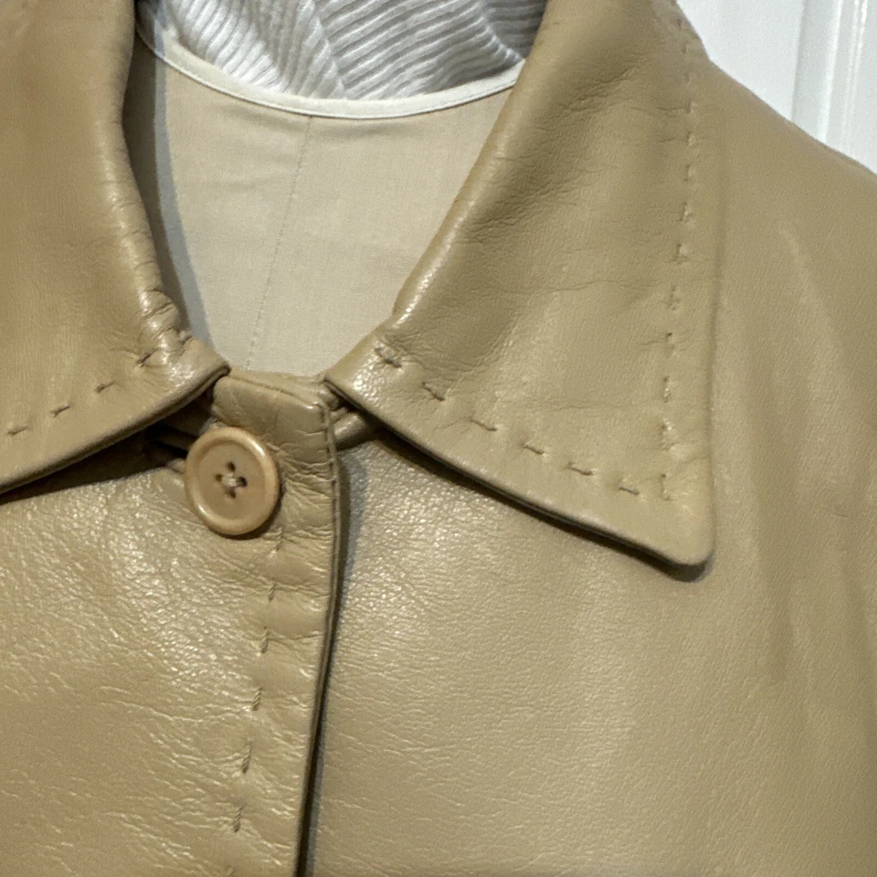 Isabella птица кожаная куртка размер 16 с подкладкой карманы шов деталь б/у в отличном состоянии - Изображение 2 из 4