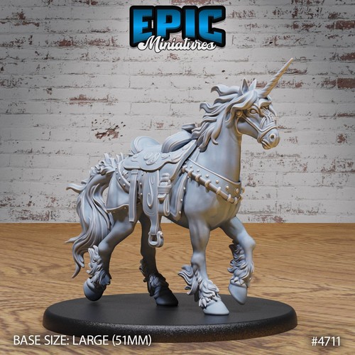 Unicorn Dungeons and Dragons Miniature D&D, Fantasy Tabletop Miniatures - Picture 10 of 12