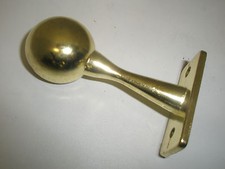 PAIR x 19 mm END BRACKETS SUPPORT WARDROBE RAIL FITTINGS ELECTRO BRASS FINISH