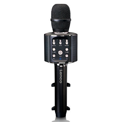 Lenco BMC-090BK - Karaoke Mikrofon - Bluetooth -Lichteffekte - USB/SD - Schwarz